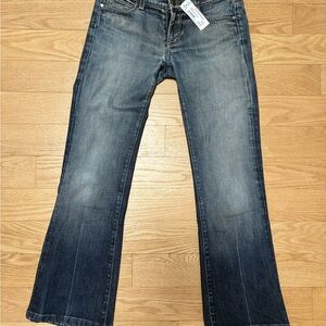 PAIGE Women's Faded Blue Bootcut Jeans